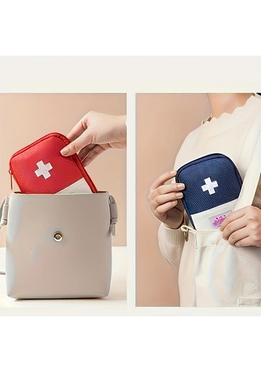 Gateesat Kırmızı Renk, Kompakt Taktik İlk Yardım Çantası - Seyahat, Ev, Araç Ve Kamp İçin