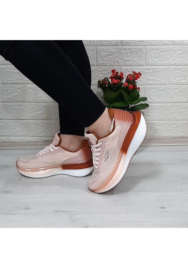 M.p 1674 Bej Renk Fuspetli Bayan Yürüyüş Dolgu Spor Ayakkabı 001