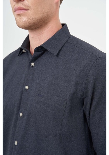 Lacivert Uzun Kol Düz Gabardin Sert Yaka Cepli Pamuklu Classic Comfort Fit Gömlek 1004245168 Lacivert Lacivert Uzun Kol Düz Gabardin Sert Yaka Cepli Pamuklu Classic Comfort Fit Gömlek 1004245168 Lacivert