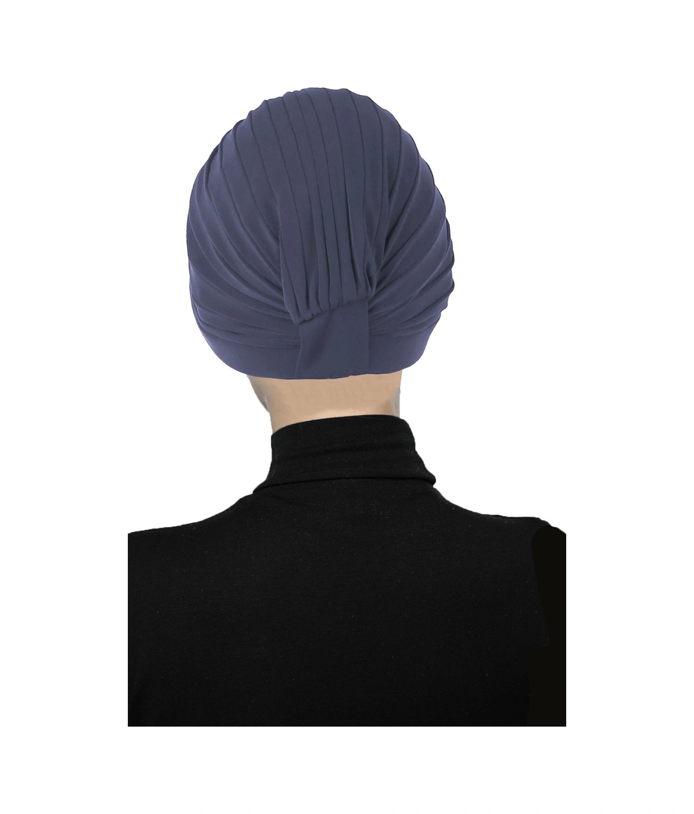 Bantlı Ön Ve Ensesi Bantlı Nervürlü Koyu Gri Süngerli Hazır Türban Tesettür Bone Havuz Bonesi Koyu Gri