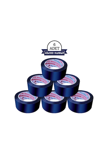 Nuga Bant 45x100 Lacivert Renk - 6 Adet Hotmelt Koli bandı