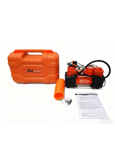 Fk Frıko Çelik Gövde Çift Pistonlu 12 V 150 Psi Araç Araba Lastik Bot Şişirme Araba Şarj Versiyonu