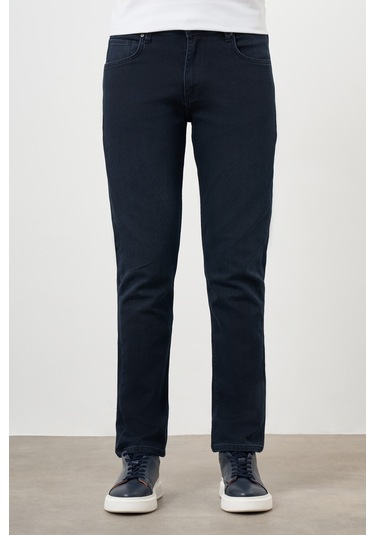 Erkek Lacivert Denim 5 Cep Dynamic Fit Jean Kot Pantolon 24ms003039200 Lacivert