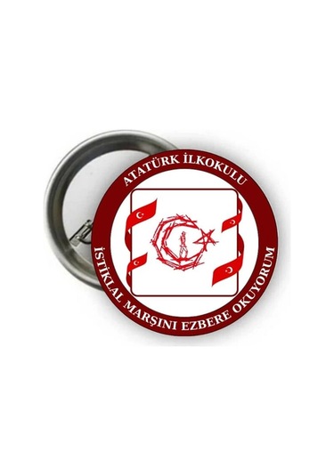 İstiklal Marşını Ezbere Okuyorum Rozeti Renkli