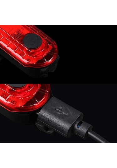 Epic Nıst Usb Şarjlı Bisiklet Arka Lamba Siyah