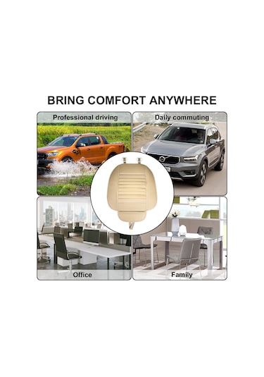 Samdoo Tirol Konforlu Pu Deri Otomobil Ön Koltuk Yastığı - Hafızalı Köpük Ve Anti-kayma Tabanlı