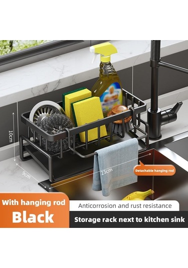 Siyah 1 Adet Kendinden Boşaltmalı Lavabo Rafı Paslanmaz Çelik Mutfak Lavabo Drenajı Raf Sabun Sünger Tutucu Mutfak Lavabo Organizatör Siyah Siyah 1 Adet Kendinden Boşaltmalı Lavabo Rafı Paslanmaz Çelik Mutfak Lavabo Drenajı Raf Sabun Sünger Tutucu Mutfak Lavabo Organizatör Siyah