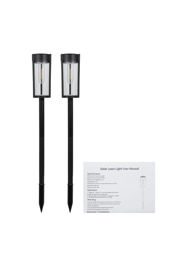 Güneş Enerjili Solar Bahçe Aydınlatması Lamba 2 Adet