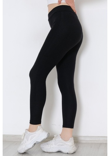 Mokashopin - Örme Kaşe Tayt Siyah - 10158.1567. 001