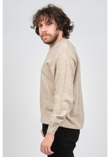 Ida Erkek Lambswool V Yaka Kazak 0593130 Bej Bej