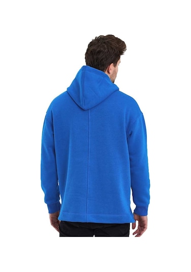 Adams Kapüşonlu Oversize Kanguru Cep Şardonlu 3 İplik Erkek Sweatshirt 001