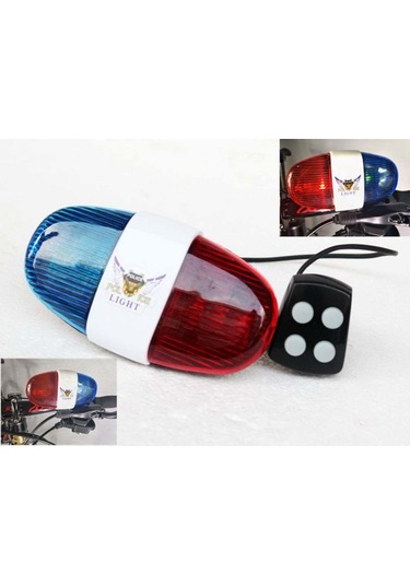 Bisiklet Polis Siren Kornası Açık Gri