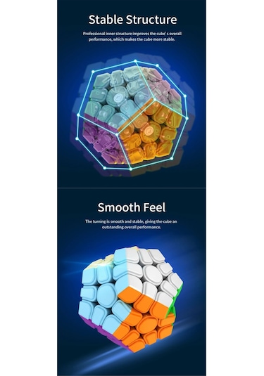 Moyu Megaminx Magnetic Cube - Mıknatıslı Stickersız Akıl Zeka Rübik Küp