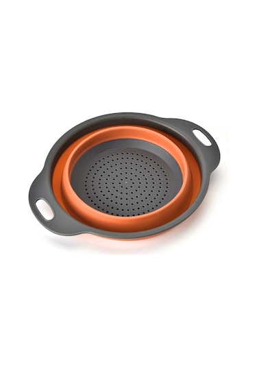 Cbtx Yaratıcı Katlanır Sebze Meyve Depolama Sepeti Organizatör Drenaj Sepeti, L, Boyut: 29.5 23.5 10cm Turuncu