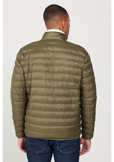 AC&Co / Altınyıldız Classics Erkek Hakı Standart Fit Normal Kesim Dik Yaka Mont Haki