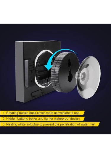 Ts-wp10-w Su Geçirmez Banyo Duvar Saati Zamanlayıcı Ev Termometresi Higrometre Beyaz