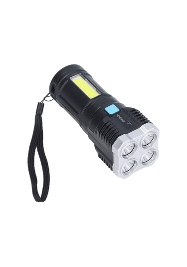 Ximistore9 Plastik Dört Lü Led+cob Feneri, 1200mah Usb Şarjlı, 4 Işık Modu, Ev Ve Dış Mekan İçin, Pil Dahil Diğer