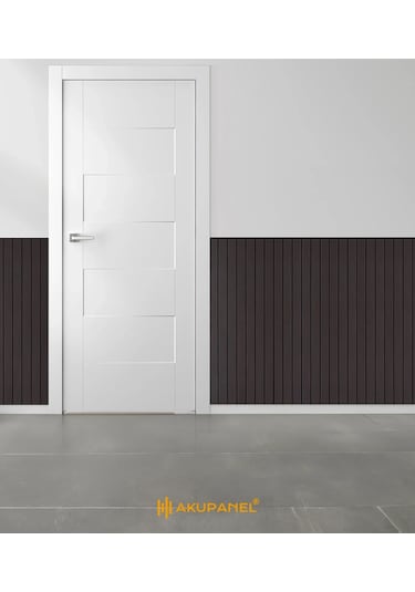 Akupanel Plus7 60 245 Cm Venge Akustik Duvar Paneli Kahverengi