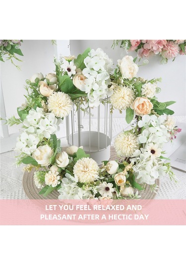 Wezone Yapay Çiçek Çelengi - Dış Mekan Dekorasyonu İçin Dayanıklı Ve Şık