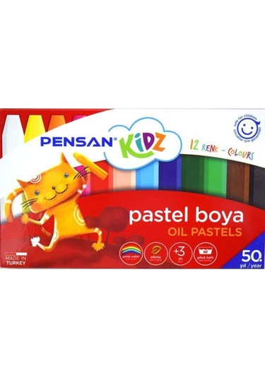 Kidz Pastel Boya 12 Renk Pe98060pb12r Çok Renkli