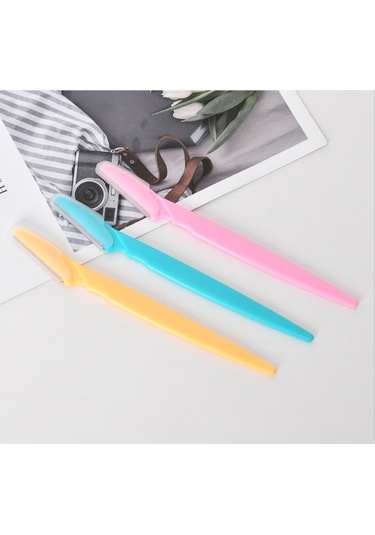 3'lü Kaş Tıraş Bıçağı, Kaş Düzeltici, Çok Renkli