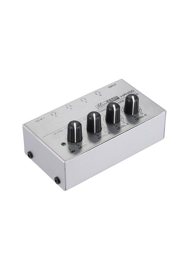 Jms HA400 Ultra Kompakt 4 Kanallı Mini Ses Stereo Kulaklık Amplifikatörü Güç Adaptörlü