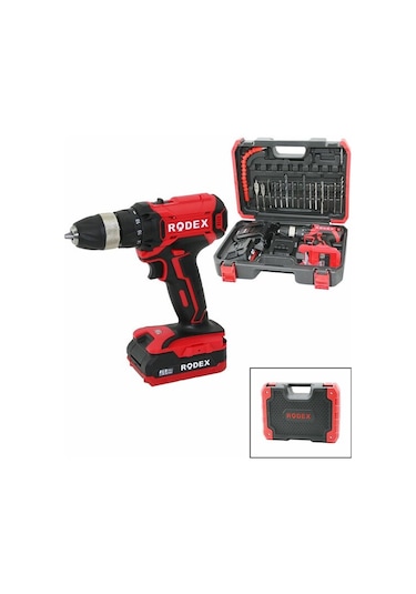 Rodex RDX-3375A 4741 Şarjlı Çift Batarya 17 PCS Uçlu Matkap