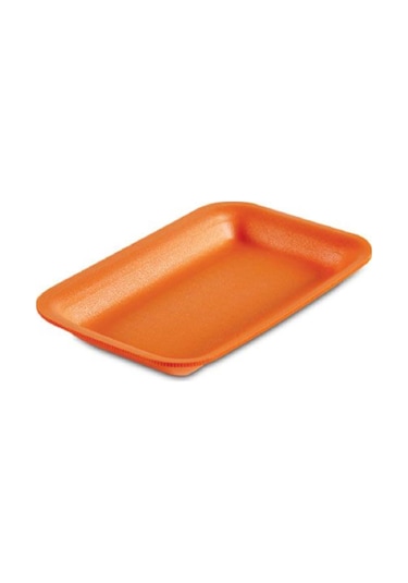 Tek Kullanımlık Köpük 2000 Gr. Turuncu Servis Et Kıyma Saklama Tepsi Tabak -265x175x35mm. - 50 Adet