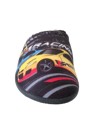 Gezer 13598 Siyah Arabalı Çocuk Ev İçi Terlik Çok Renkli