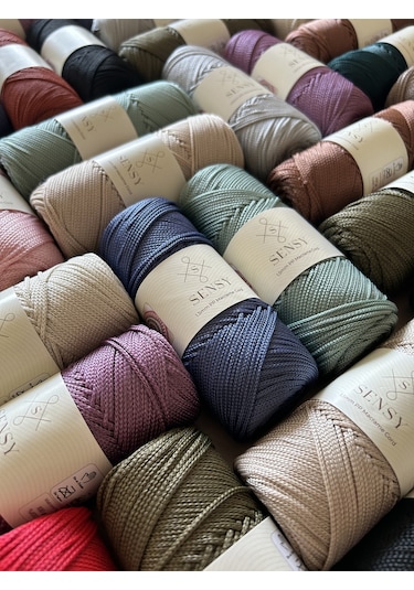 1.5 Mm - 100 Gr Polyester Makrome Ipi Hardal 150 M Polyester Makrome Ip Supla Ip Ve Çanta Ipliği