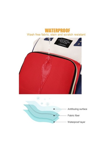 Novahub Moveevo Anne-baba İçin Çok Fonksiyonlu Su Geçirmez Seyahat Sırt Çantası Kırmızı