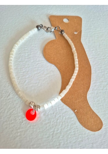 Kırık Beyaz Sedef Taşı Bayan Halhal