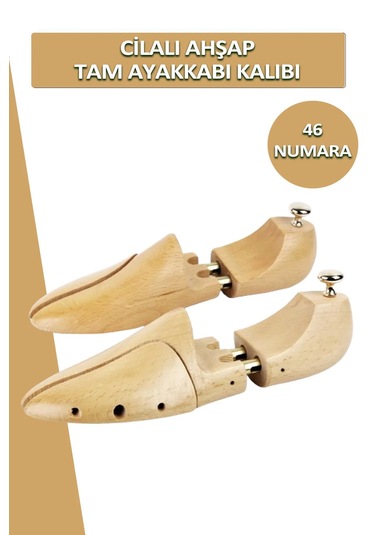 Cilalı Ahşap Tam Ayakkabı Kalıbı 46 Numara Ahşap