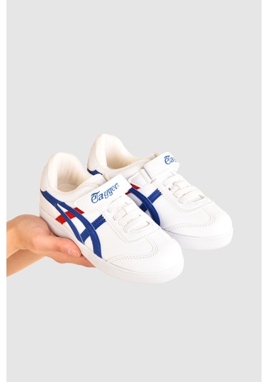 Etayger Çoçuk Kalın Taban Unisex Spor Ayakkabı Kaymaz Taban Sneakers Beyaz