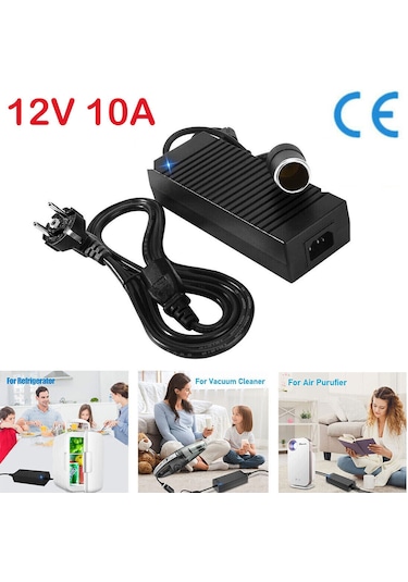 Lemestar 220v'den 12v 10a'ya Evsel Güç Dönüştürücü - Araç Elektrikli Aletler İçin Ev/ofis Kullanıma Uygun Entegre Güvenlik Korumalı Inverter