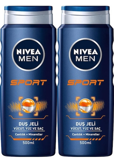 Nivea Men Sport Erkek Saç ve Vücut Şampuanı 2 x 500 ML
