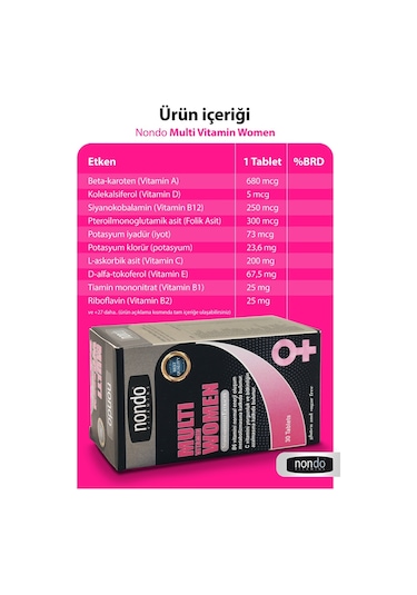 Nondo Multi  Vitamin Women 30 Tablet