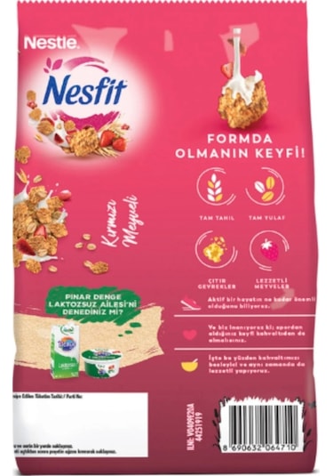 Nesfit Kırmızı Meyveli Gevrek 12 x 400 G