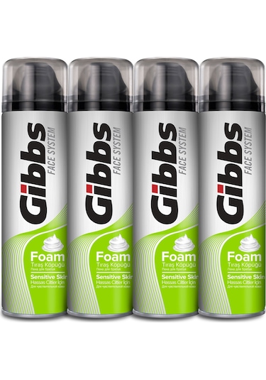 Gibbs Sensitive Tıraş Köpüğü 4 x 200 ML