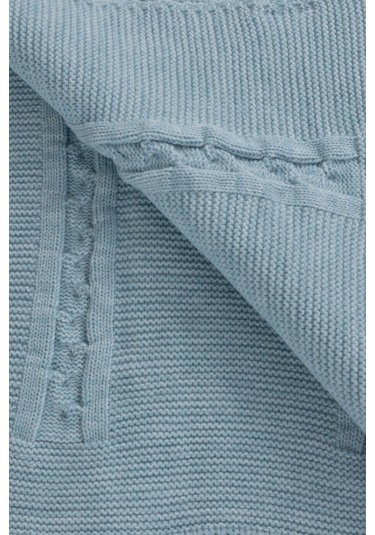 Trenza Mavi Çift Kişilik Battaniye 200x220 15045 Mavi