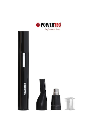 Powertec TR-404 Burun Kulak Kaş 2in1 Tıraş Makinesi Siyah