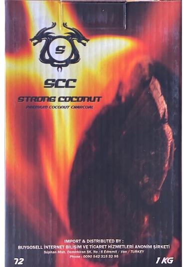 Scc Strong Coconut Nargile Kömürü 1 KG 72 Adet