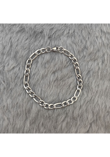 Chavin 6 mm Figaro Gri Çelik Erkek Bileklik et85by-6
