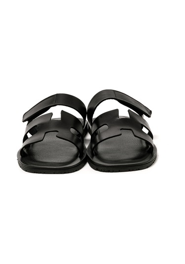 The Sandals Factory Black Sandalet Erkek M7897 The Sandals Factory Leather Upper Sandals Black