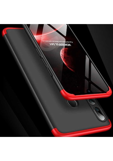 Huawei Y9 Prime 2019 Kılıf Zore Ays Kapak Siyah-Mavi