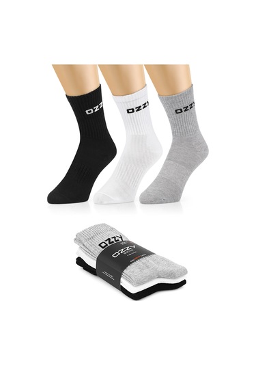3 Çift Uzun Konçlu Tenis Spor Çorabı Asorti Paket