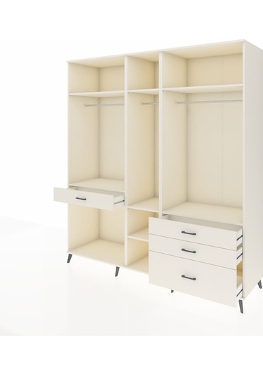 Kronos Dolap 7 Raflı 4 Çekmeceli 3 Askılı 220x59x243 Aytaşı-aytaşı/aytaşı Aytası/aytası