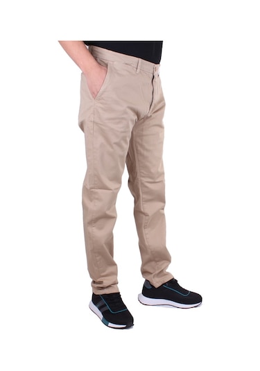 Twister Togo 728 Bej Yüksek Bel Rahat Paça Erkek Kanvas Pantolon Bej