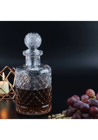 Kafesli Model Sürahi Karaf Viski Şisesi 1250 Ml
