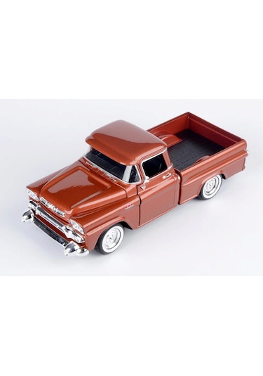 Motor Max Koleksiyon 1 / 24 Ölçek 1958 Gmc 100 Pickup Model Metal Araba Turuncu
